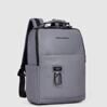 Harper - Sac à dos en cuir pour ordinateur portable 14&quot; avec compartiment pour Ipad en gris 2