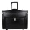 Valise de pilote 45.5cm en cuir de vachette pleine fleur noir 1